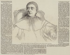 Overlijdensbericht van recent overleden vooraanstaande personen door Hippolyte Delaroche